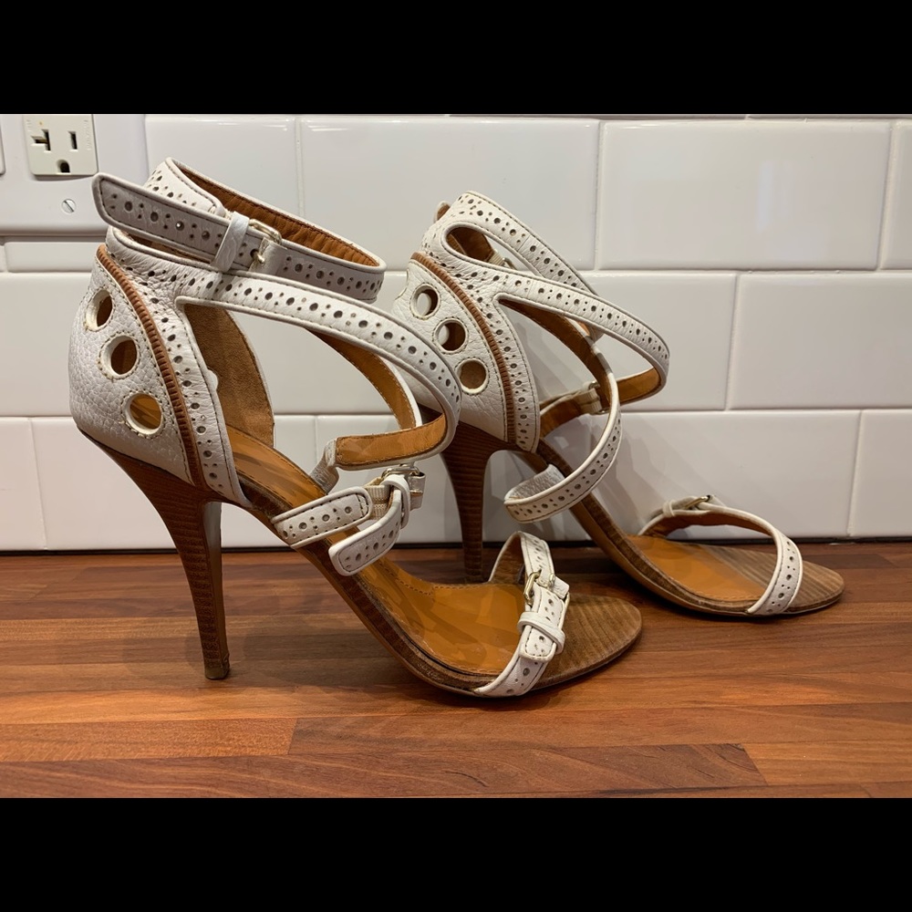 White Givenchy Strappy Heels